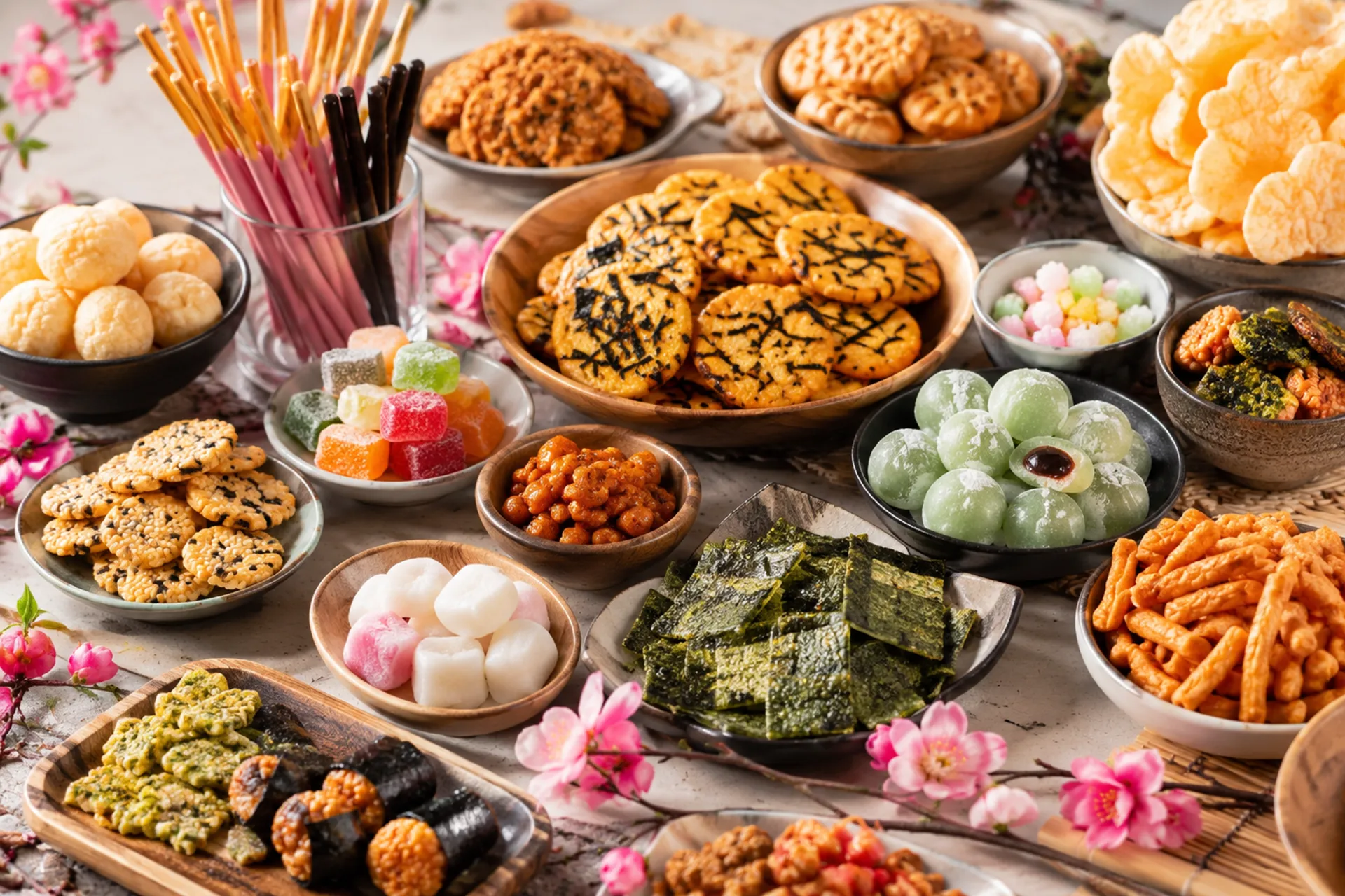 Asiatische Snacks und Desserts